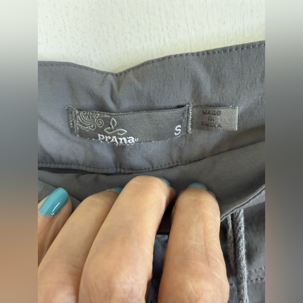 Prana Bliss Gray Drawstring Mini Skort S - image 3